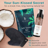 Your Sun-Kissed Secret for a streak-free, long-lasting natural tan  Self Tanner Kit Kit  1x mousse 1x applicator mitt 1x reusable pouch