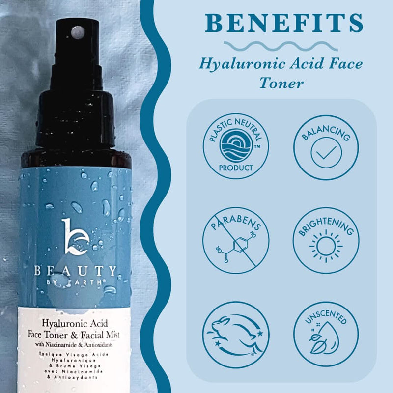 Hyaluronic Acid Face Toner and Facial Mist (VIP DEAL) - {{variant_title}} - Beauty by Earth