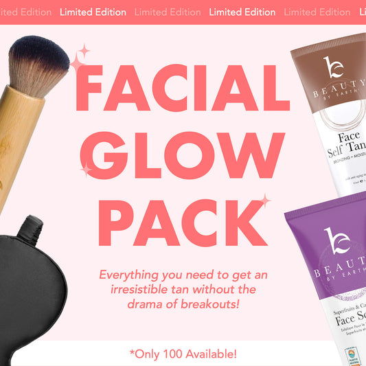 FACIAL GLOW PACK Everything you need to get an irresistible tan without the drama of breakouts! Only 100 Available!