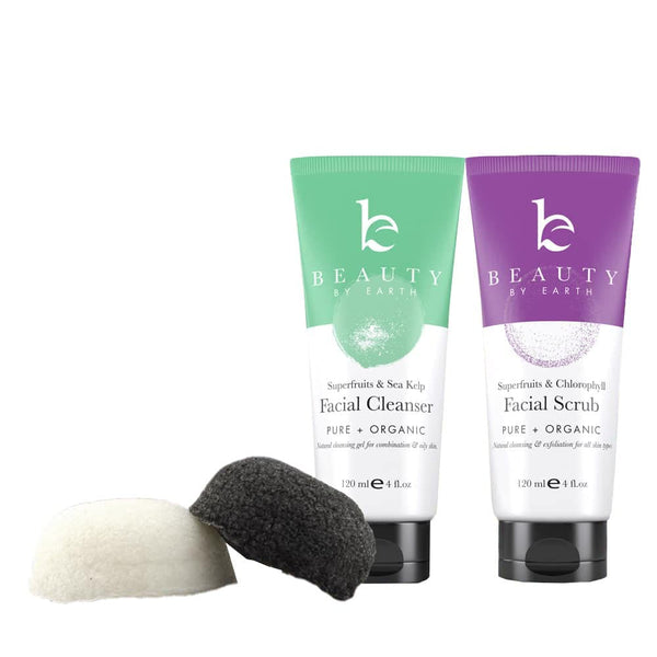 BYBI Clean Beauty Fresh Skin Essentials Skincare Set with Facial Cleanser,  Face Mist, and Eye Cream - 3ct