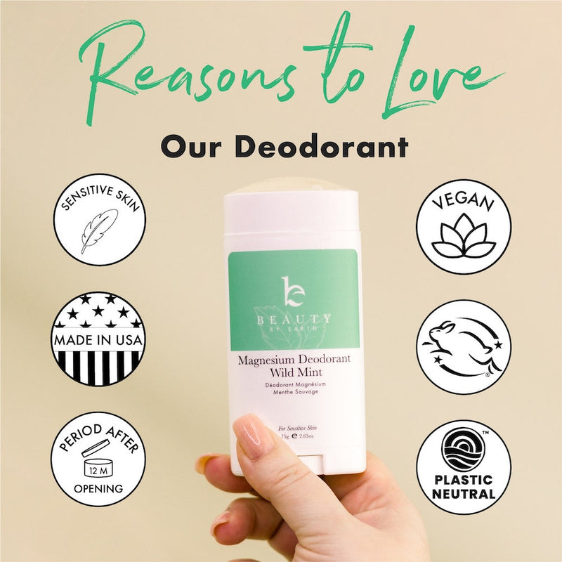 Magnesium Deodorant Wild Mint - {{variant_title}} - Beauty by Earth