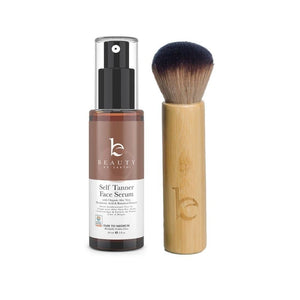 Self Tanner Facial Serum and Kabuki Facial Brush Bundle - {{variant_title}} - Beauty by Earth