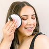 Reusable Microfiber Makeup Remover Pads (5-Pack) - Beauty by Earth - Girl Using the Pads