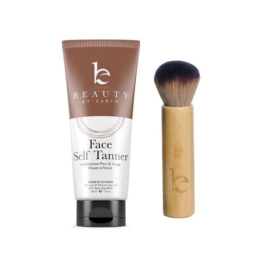 Self Tanner Face Lotion and Kabuki Facial Brush Bundle (DEAL) - {{variant_title}} - Beauty by Earth